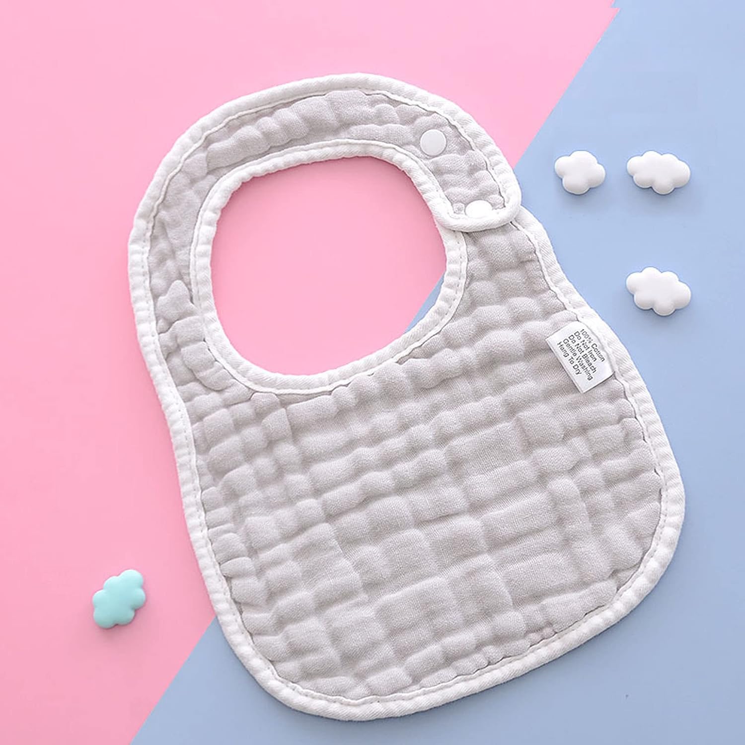 Baby Waterproof Bibs with Food Scraps Catcher Pocket Soft Adjustable Snaps Feeding Bibs For Infants Toddlers Boys and Girls - Image 2